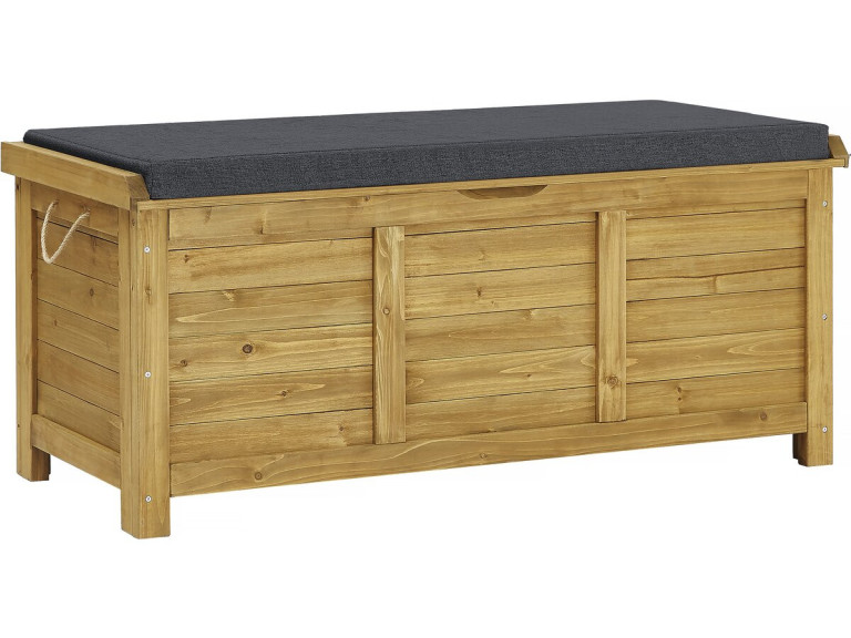Coffre de jardin "Gana" en bois - 125 x 60 x 55 cm - Marron