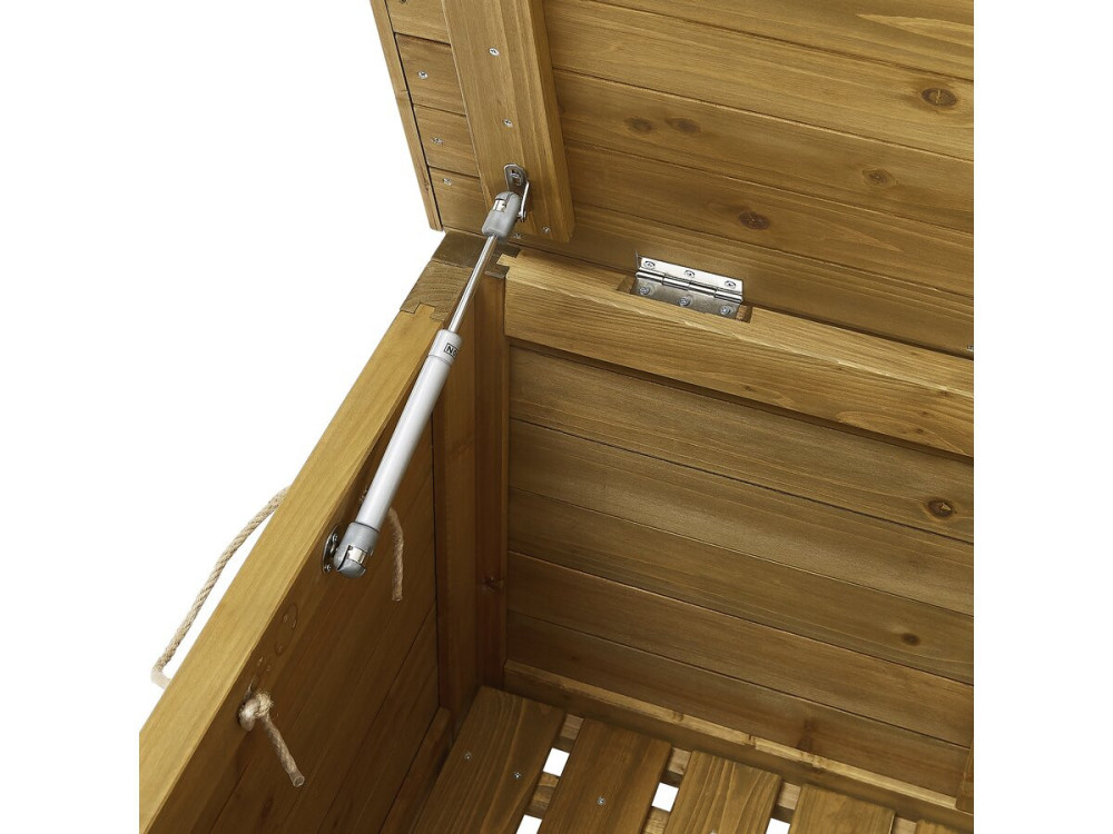 Coffre de jardin "Gana" en bois - 125 x 60 x 55 cm - Marron