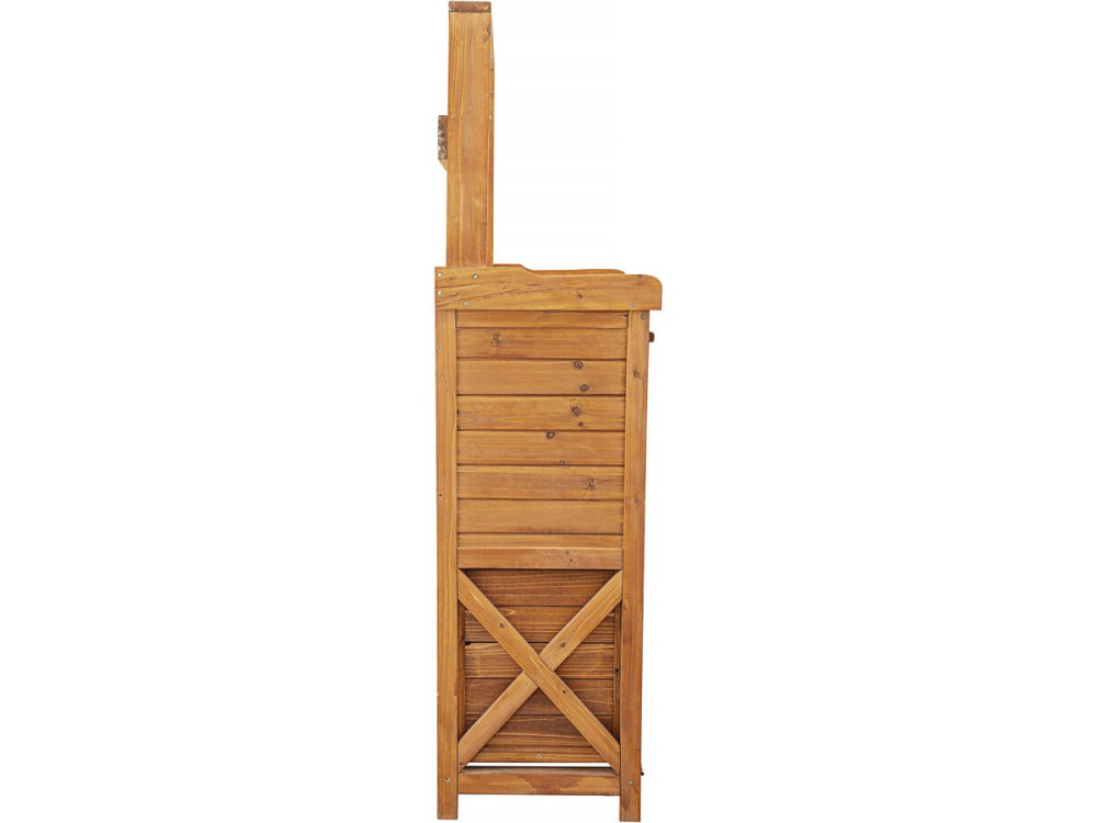 Armoire de jardin en bois avec poubelle intégrée "Lou" - Marron