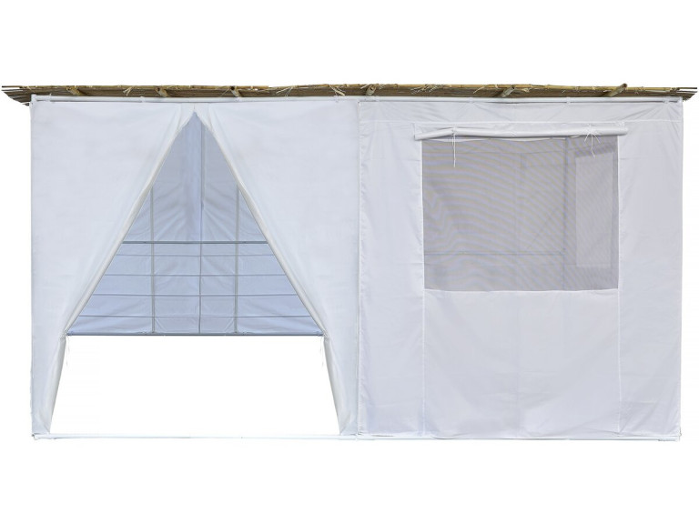 Souccah en Kit NINA ajustable - 4 x 3 - 4 Rouleaux de bambou et 4 tasseaux de bois