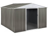 Abri jardin métal "Dallas" - 8,84 m² - Taupe