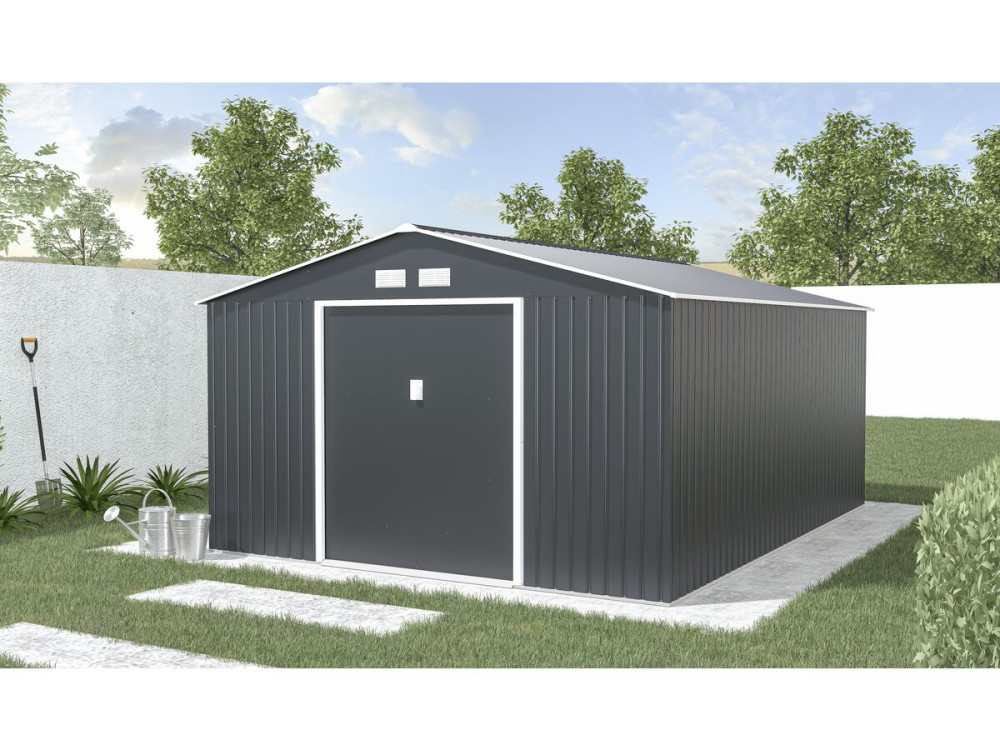 Abri de jardin métal "Vegas"- 15 m² - Gris