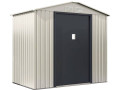 Abri de jardin métal "Nebraska" - 4.07 m² - Beige/Gris anthracite
