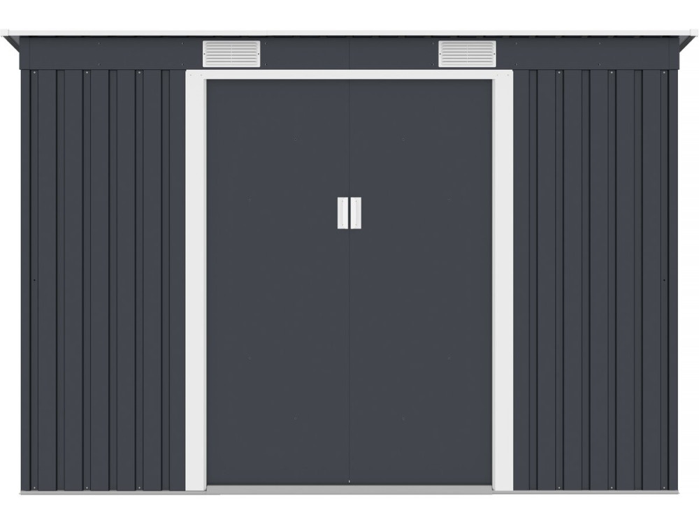 Abri de jardin métal monopente "Austin" - 3,14 m2 - Gris