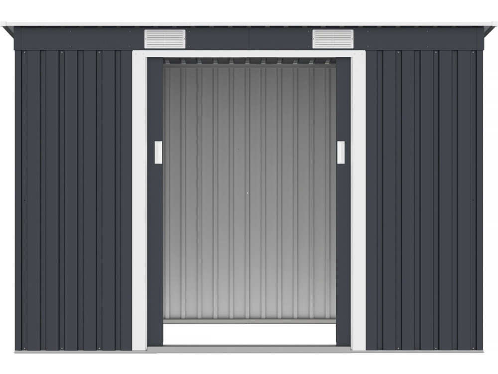 Abri de jardin métal monopente "Austin" - 3,14 m2 - Gris