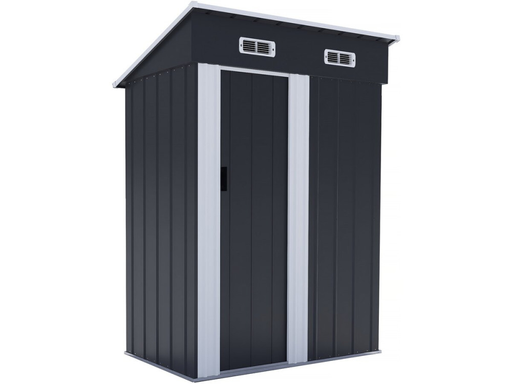 Abri de jardin métal porte coulissante "Memphis" - 1,36 m² - Gris