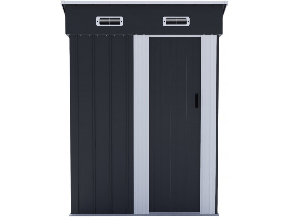 Abri de jardin métal porte coulissante "Memphis" - 1,36 m² - Gris