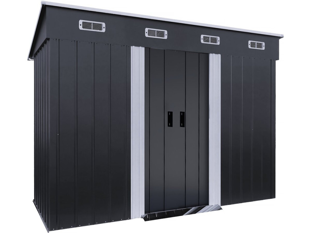 Abri de jardin métal monopente "Denver" - 3,32 m² - Gris