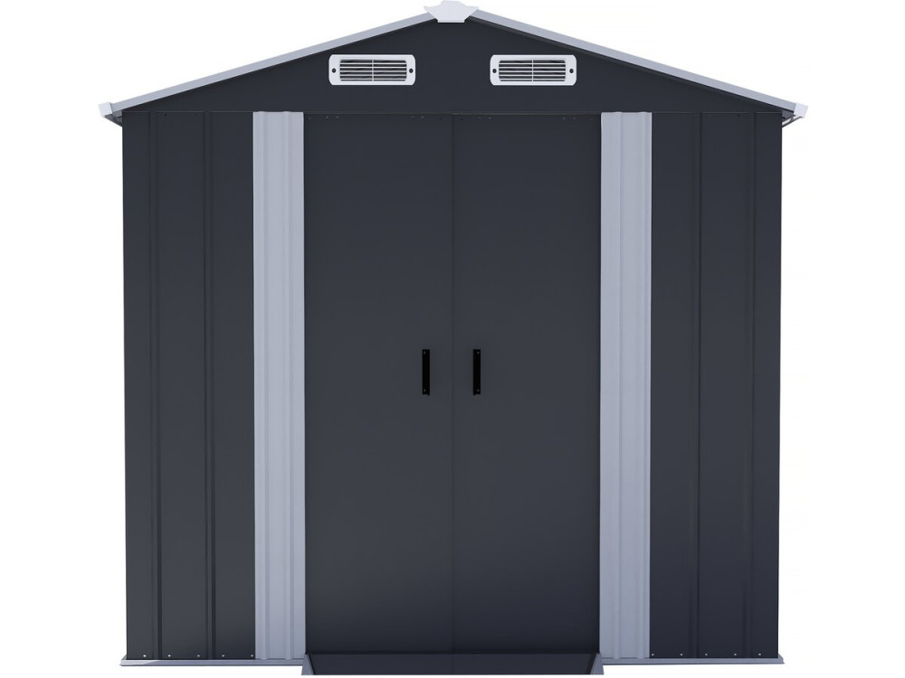 Abri de jardin métal avec portes coulissantes "Boston" - 4.12 m² - Gris