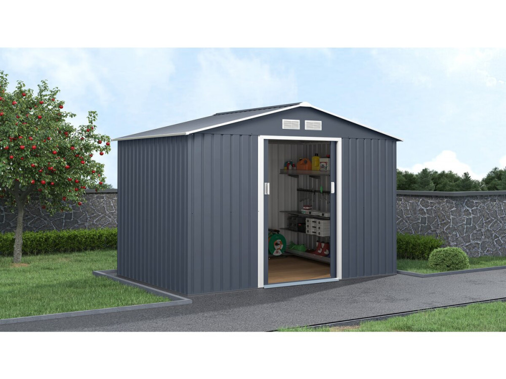 Abri de jardin métal "Vegas II" - 5,29 m2 - Gris