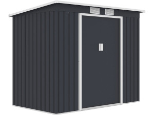 Abri de jardin en métal avec toit monopente métal "Orlando" - 2,81 m² - Gris