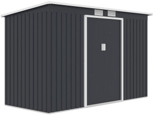 Abri de jardin en métal avec toit monopente "Orlando" - 3,64 m² - Gris