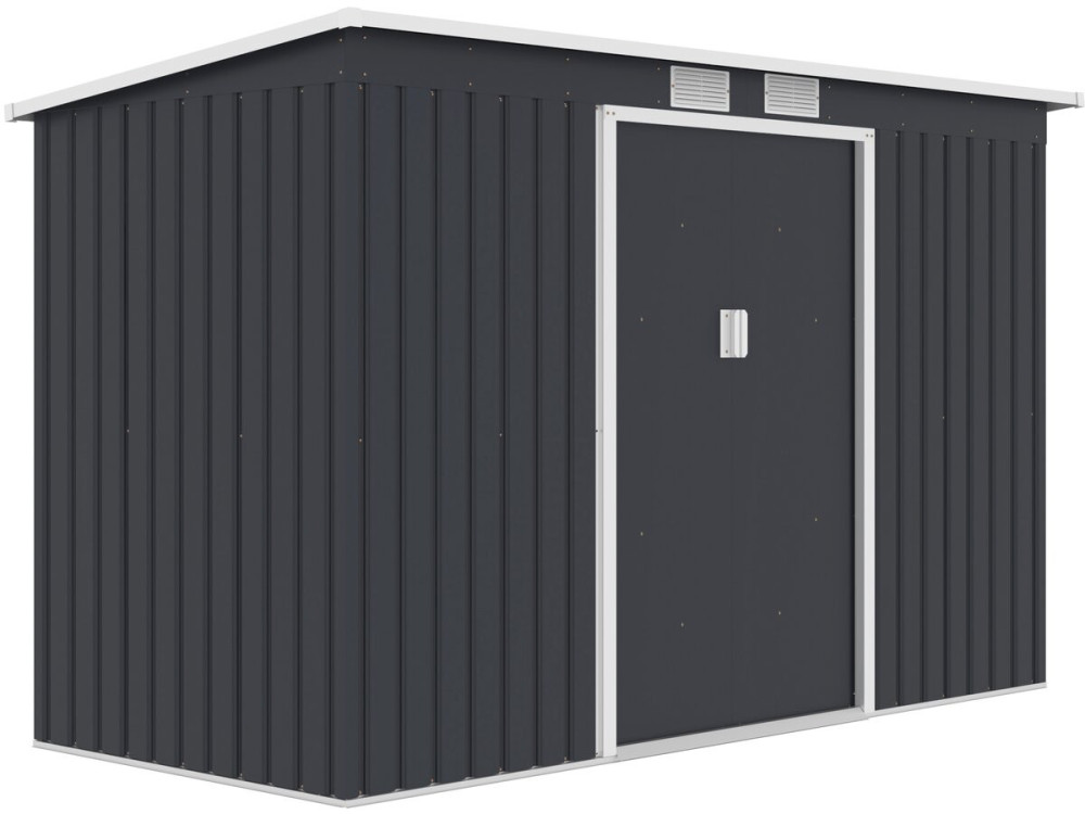 Abri de jardin en métal avec toit monopente "Orlando" - 3,64 m² - Gris