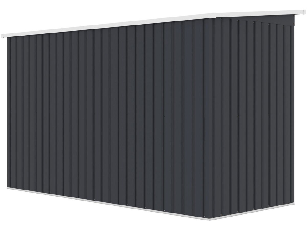 Abri de jardin en métal avec toit monopente "Orlando" - 3,64 m² - Gris