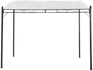 Pergola inclinée en métal - 3 x 2,5 m - Beige