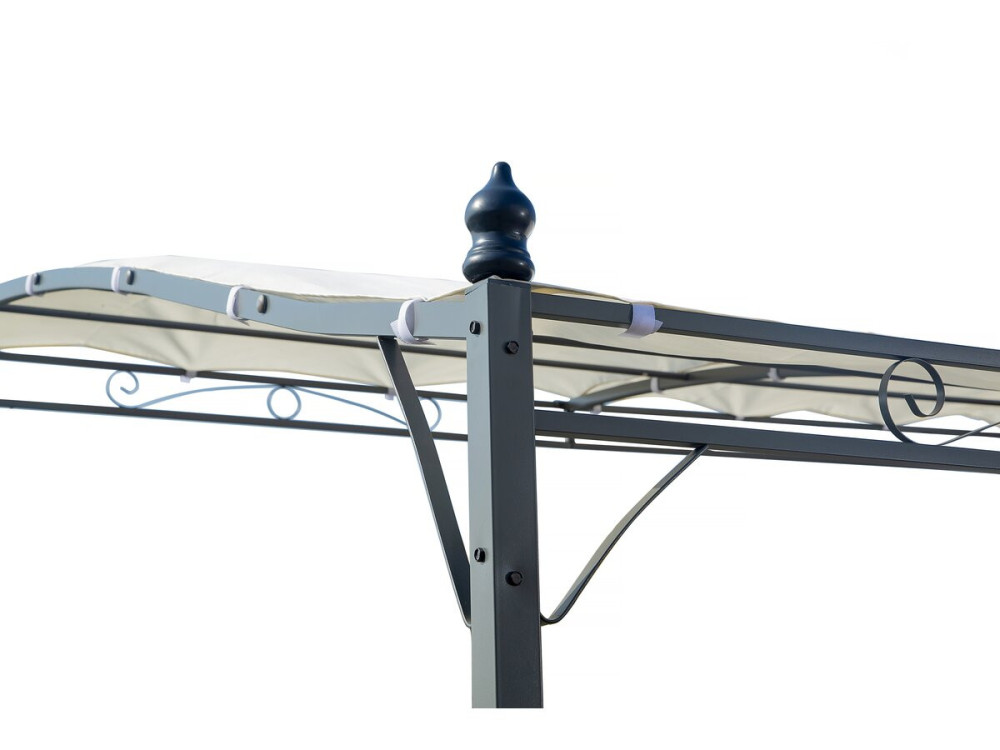 Pergola inclinée en métal - 3 x 2,5 m - Beige