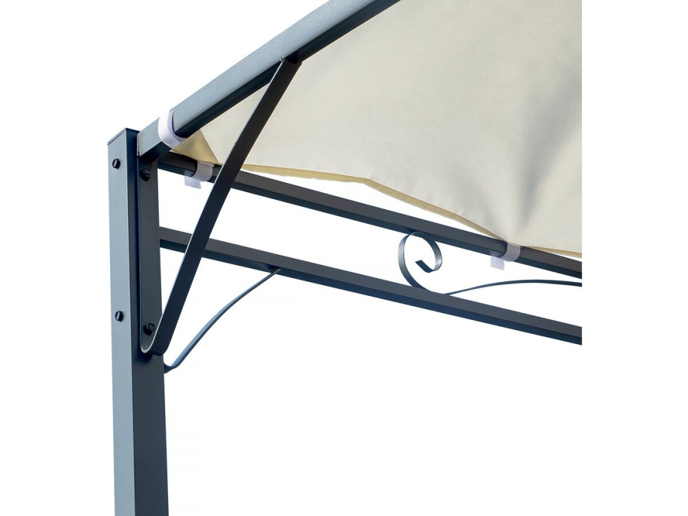 Pergola inclinée en métal - 3 x 2,5 m - Beige