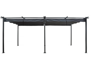 Pergola en métal avec toit rétractable - 3 x 6 m - Anthracite