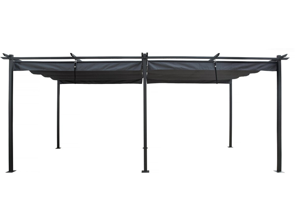Pergola en métal avec toit rétractable - 3 x 6 m - Anthracite