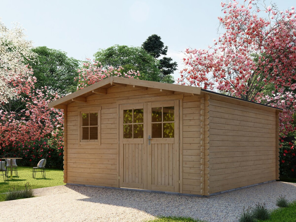 Abri de jardin bois "Belval" - 18,75 m² - 28 mm