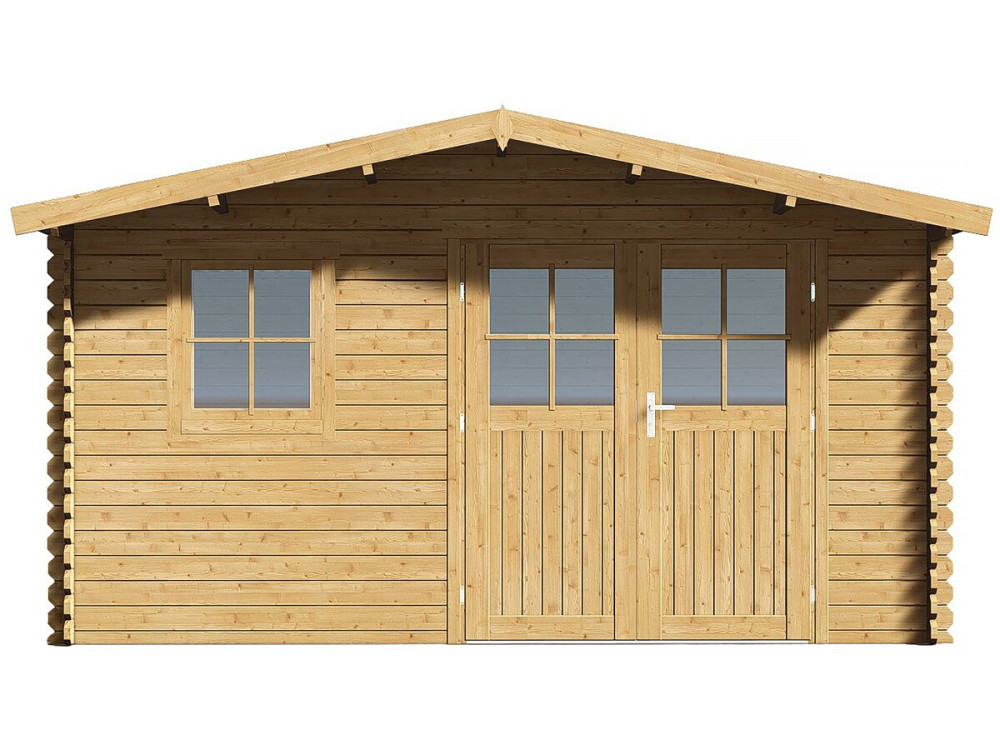 Abri de jardin bois "Belval" - 18,75 m² - 28 mm