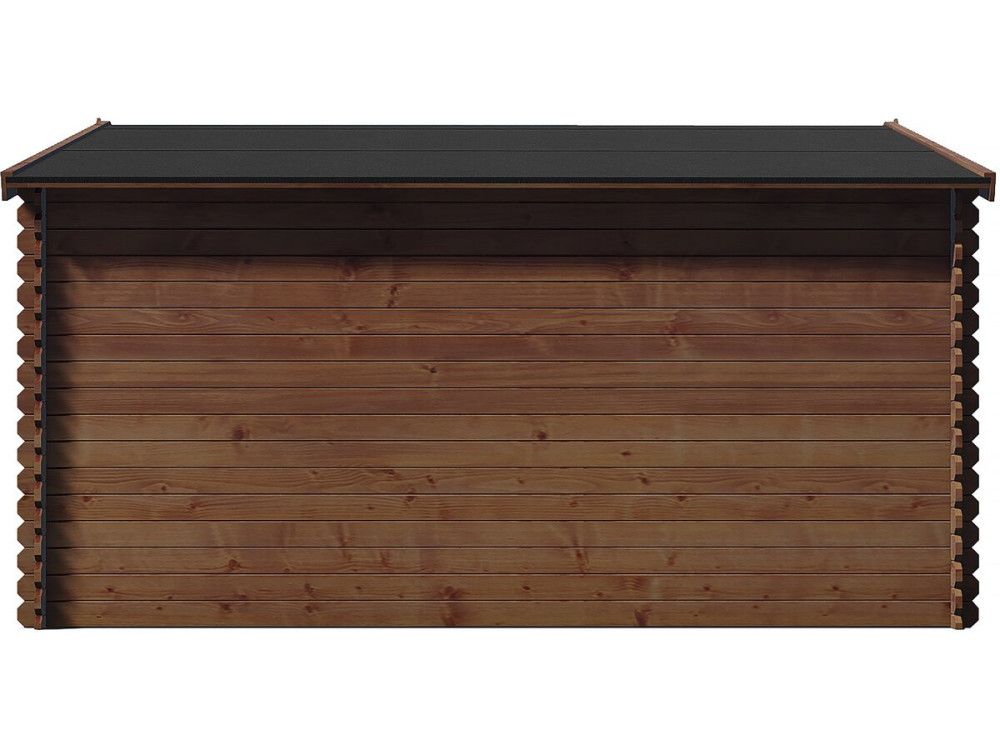 Abri de jardin bois traité autoclave marron "Lormont" - 21,2 m² - 28 mm