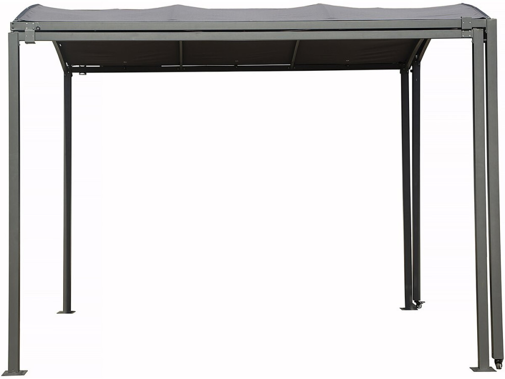 Carport en métal extensible " Mathis" - 303/566 x 295 x 240 cm - Gris