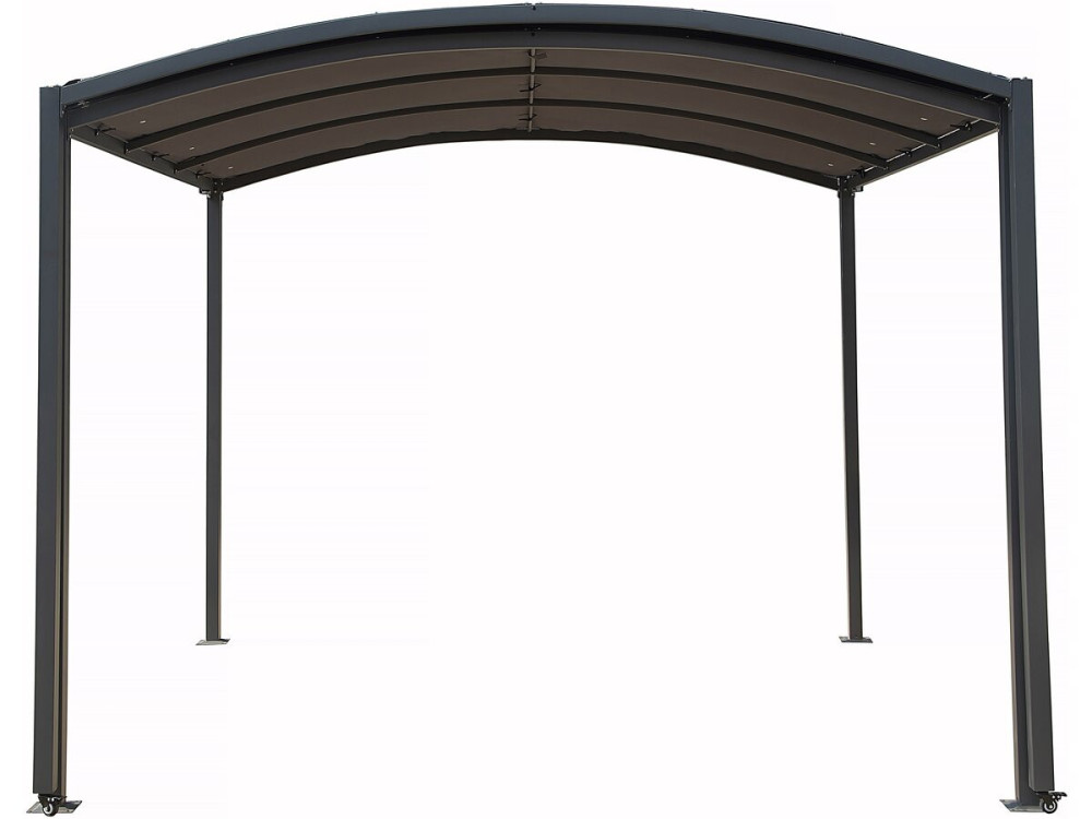 Carport en métal extensible " Mathis" - 303/566 x 295 x 240 cm - Gris