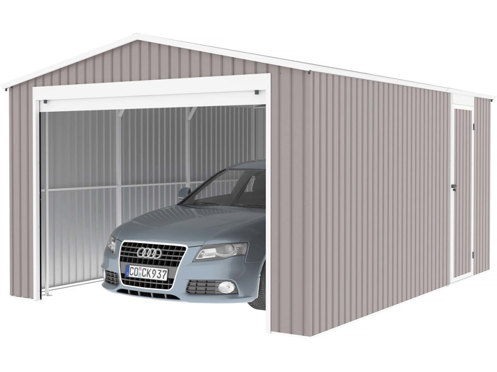 Garage métal "Nevada" avec porte roulante - 15,61m²