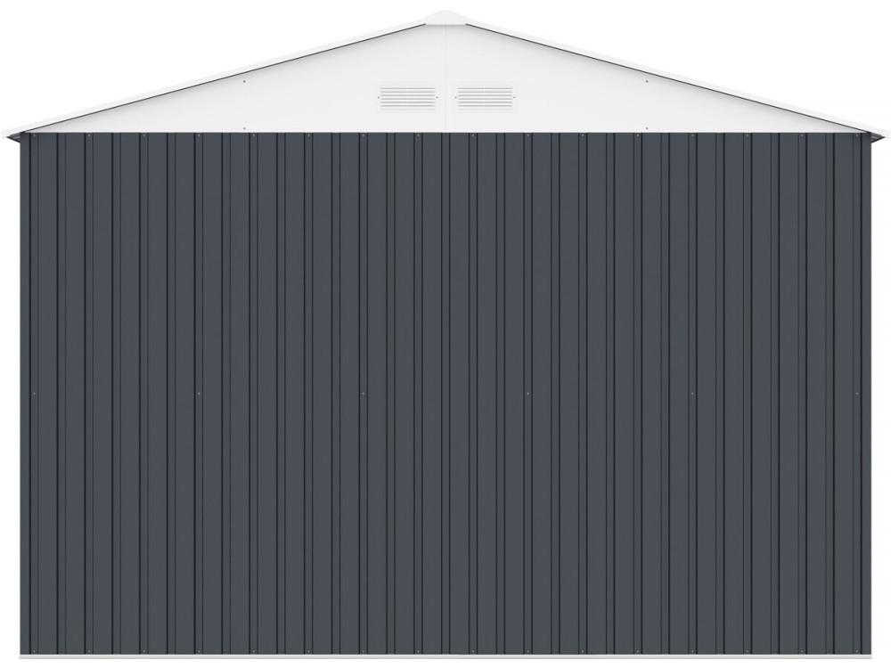 Garage métal " Houston" - 15,36 m² avec gouttière et récupérateur d'eau - Anthracite