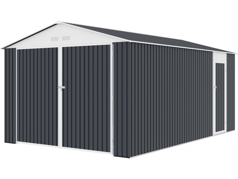 Garage métal "Houston" 15,36 m² - Anthracite