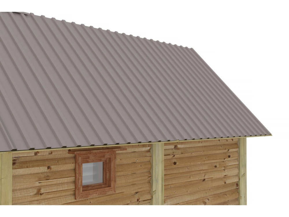 Lot de 12 tôles de bardage en acier galvanisé "Atlanta" - 129 x 42 cm - Taupe