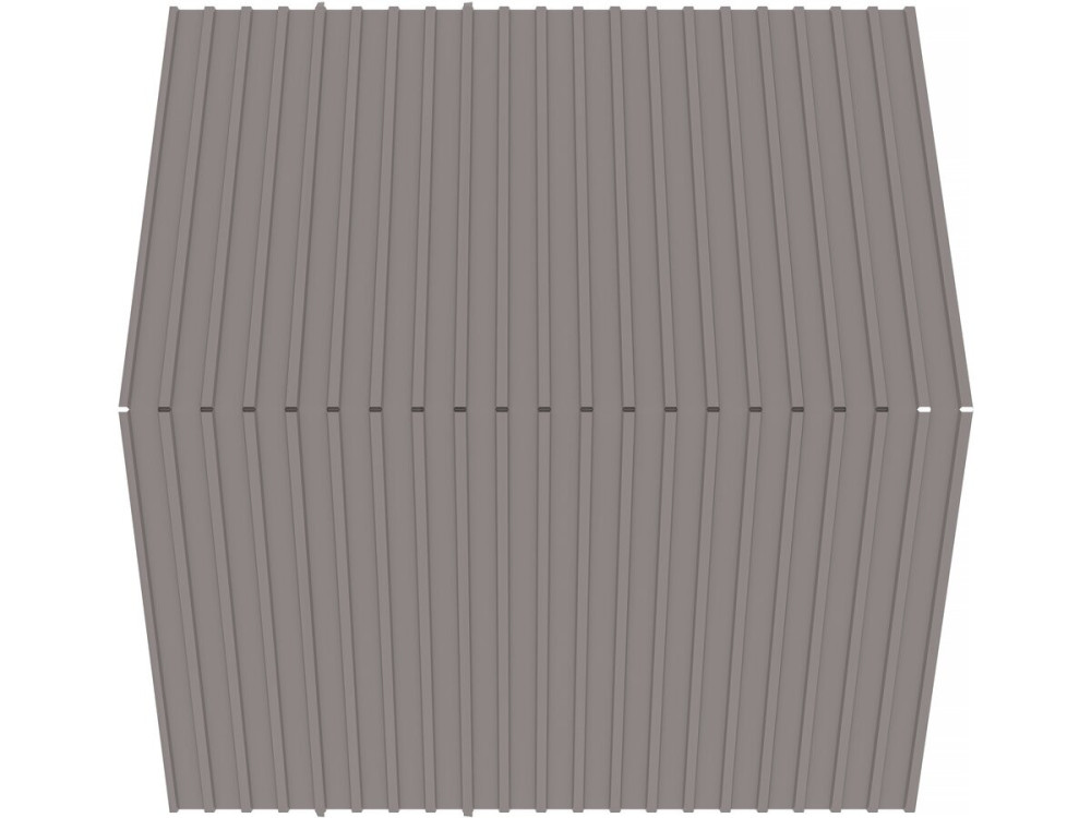 Lot de 12 tôles de bardage en acier galvanisé "Atlanta" - 129 x 42 cm - Taupe