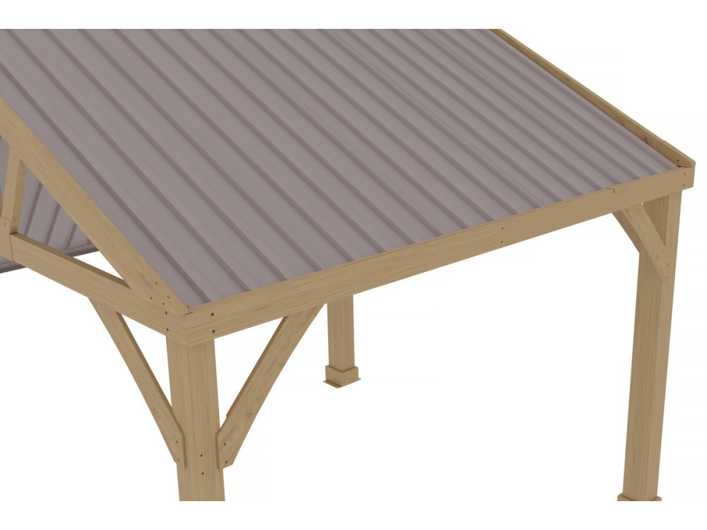 Lot de 12 tôles de bardage en acier galvanisé "Atlanta" - 129 x 42 cm - Taupe