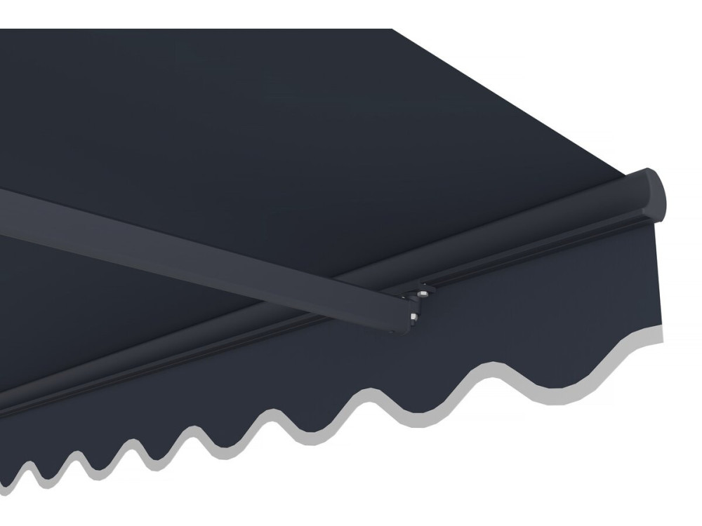 Auvent store banne rétractable en aluminium 2,5 x 3 m "Ombra 3" - Gris anthracite