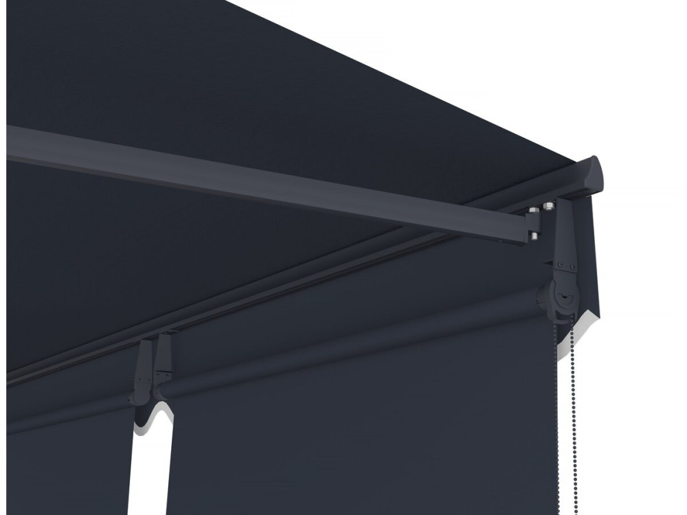Store banne avec lambrequin en aluminium 2 x 3 m  "Shadow" - Gris anthracite