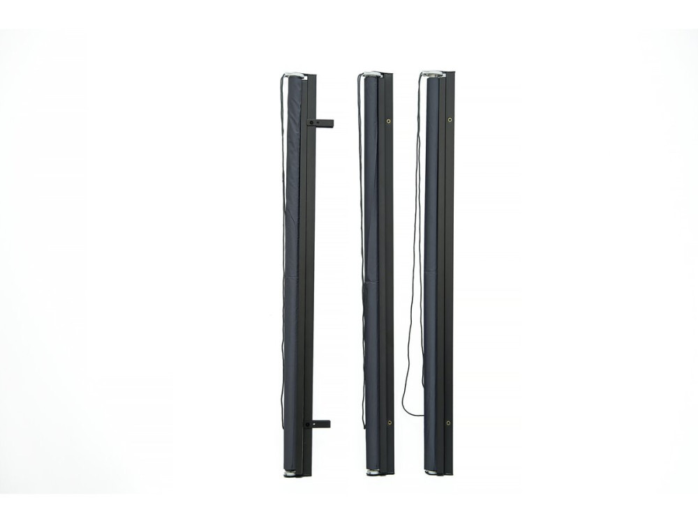 Lot de 3 stores rétractables pergola - 124 x 225 cm - Gris anthracite