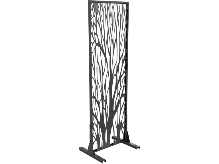 Clôture décorative en métal "Tree" 50 x 150 cm - Anthracite