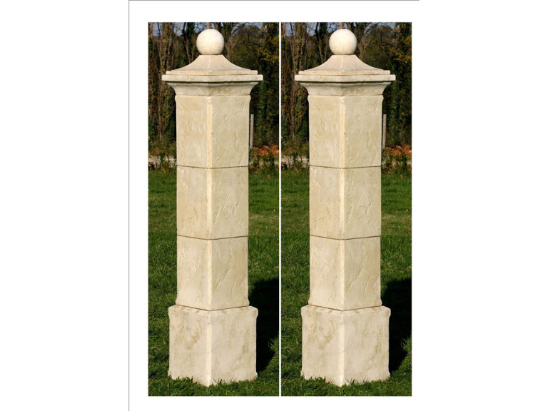 Lot de 2 piliers de portail "Provençal" - 41 x 41 x 228 cm