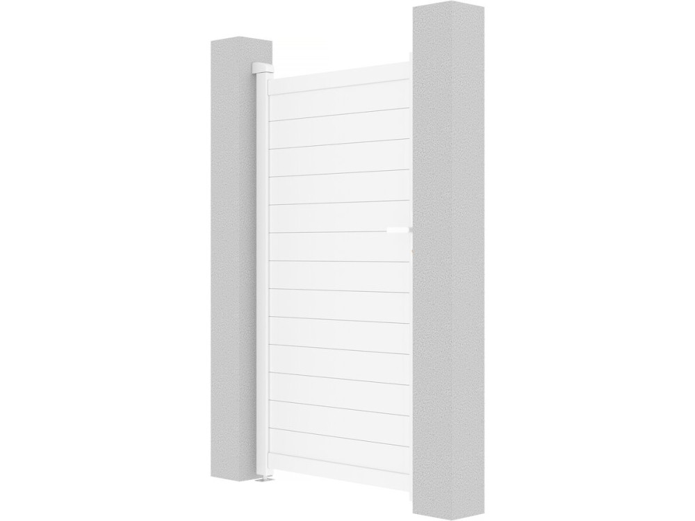 Portillon aluminium "Eric" - 101.2 x 180.9 cm - Blanc