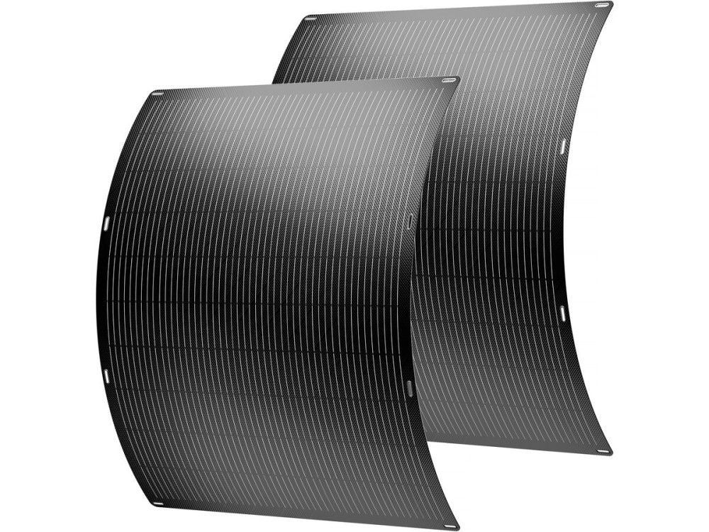 Lot de 2 panneaux solaire plug and play flexible - 400w "Urban center" - Noir