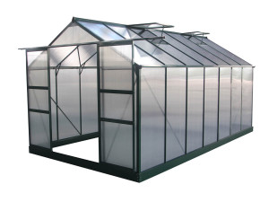 Serre jardin polycarbonate "Dahlia" Vert Sapin 13,29 m²