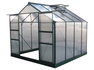 Serre jardin polycarbonate "Dahlia" Vert Sapin 6,15 m²