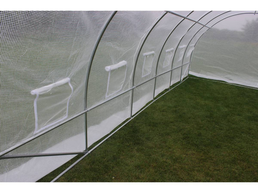 Serre tunnel de jardin avec porte "Mimosa" - 180 g/m² - 18 m² - 6 x 3 x 2 m