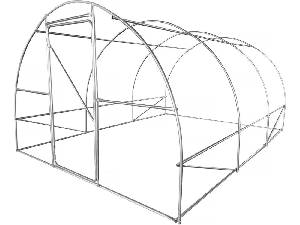 Serre tunelle de jardin avec porte 4 x 3 m "Mimosa" - 12 m² - 180g - Blanc