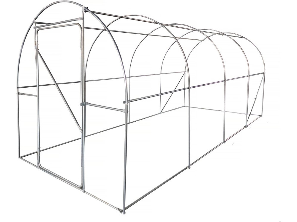 Serre tunelle de jardin avec porte 4,5 x 2 m "Mimosa" - 9 m² - 180g - Blanc