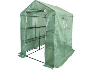 Serre tomates de jardin avec étagères "Lys" - 2.04 m² - 130g - Vert