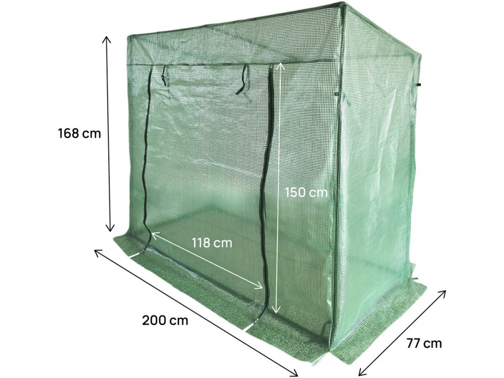 Serre tomates de jardin "Lys" - 1.6 m² - 130g - Vert