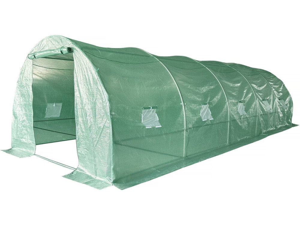Serre tunelle de jardin 8 x 3 m "Lys" - 24 m² - 140g - Vert