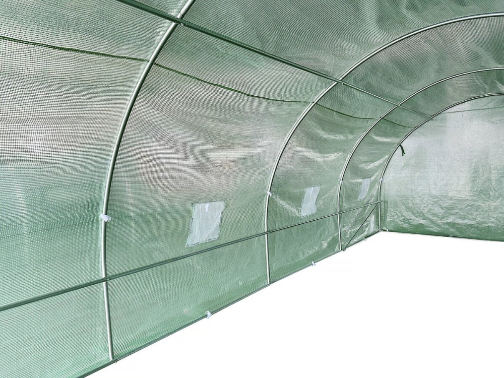 Serre tunelle de jardin 8 x 3 m "Lys" - 24 m² - 140g - Vert